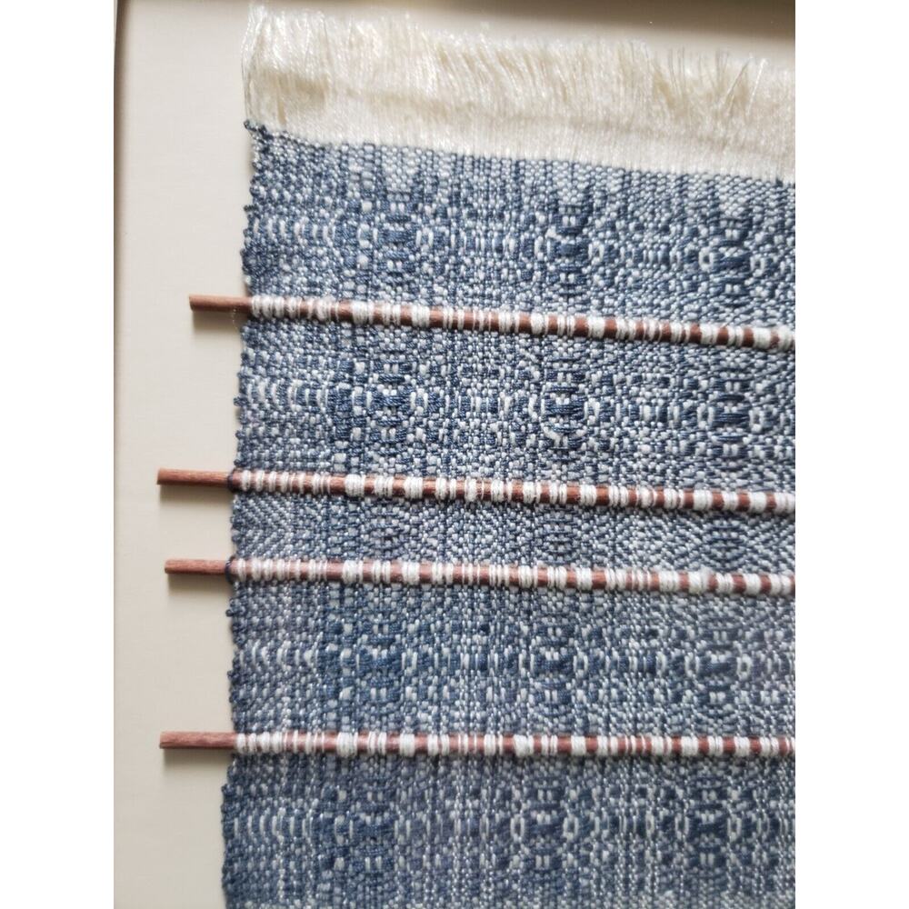Framed Original Hand Loom Weaving by Jacqui Lubbers Unique Kentucky Art 16"x 17" - Picture 6 of 16